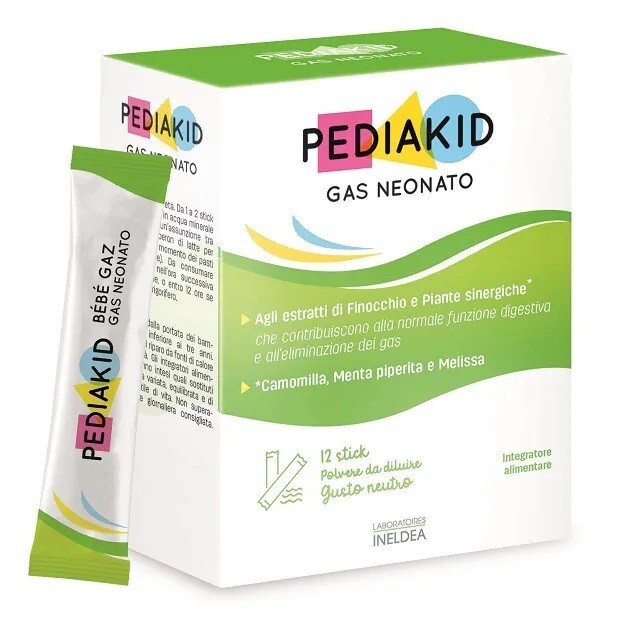 PEDIAKID Gas Neonato 12 Stick Gusto neutro