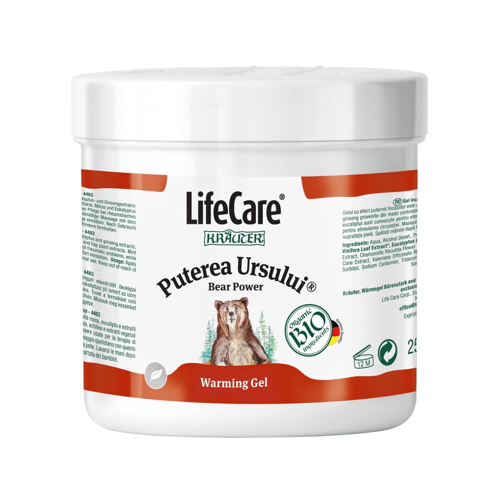 Gel antireumatico riscaldatore Potere dell’orso con erbe BIO , 250ml