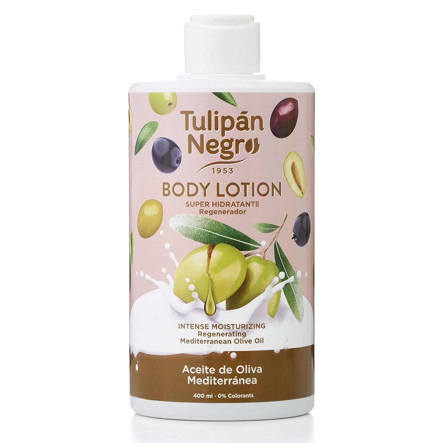 TULIPAN NEGRO LOZIONE CORPO BODY CREMA IDRATANTE (OLIO OLIVA MEDITERRANEA) 400ML