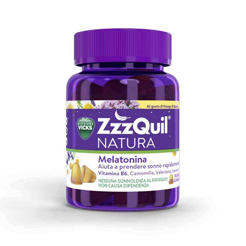 ZzzQuil Natura Integratore per Dormire Gusto Mango e Banana, 30 Gommose