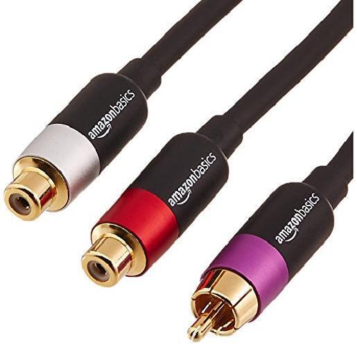 Amazon Basics   Adattatore RCA a Y, 1 maschio verso 2 femmine, 30,5 cm