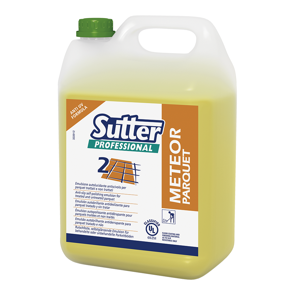 METEOR PARQUET Emulsione autolucidante antiscivolo per parquet Reg. UL 5 Kg.