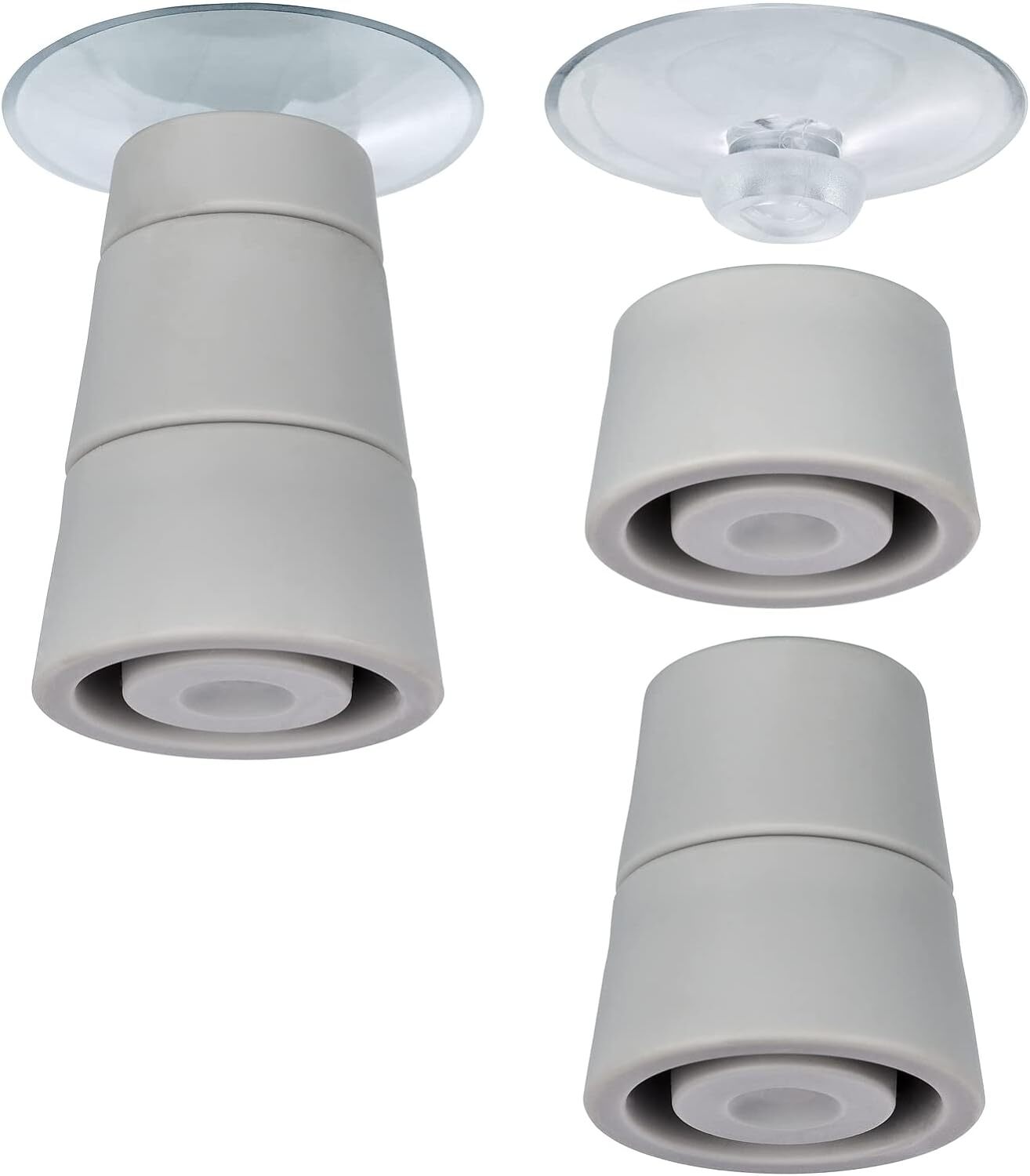 Wenko Patas para Tablas de vidrio 4 PCS, Grigio, 24.5x10x2.5 cm