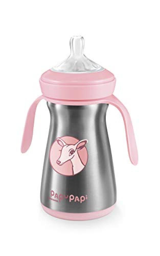 (TG. Capacit  200 ml) Tescoma Papu Papi Biberon Termico, Acciaio Inox, Rosa - NU