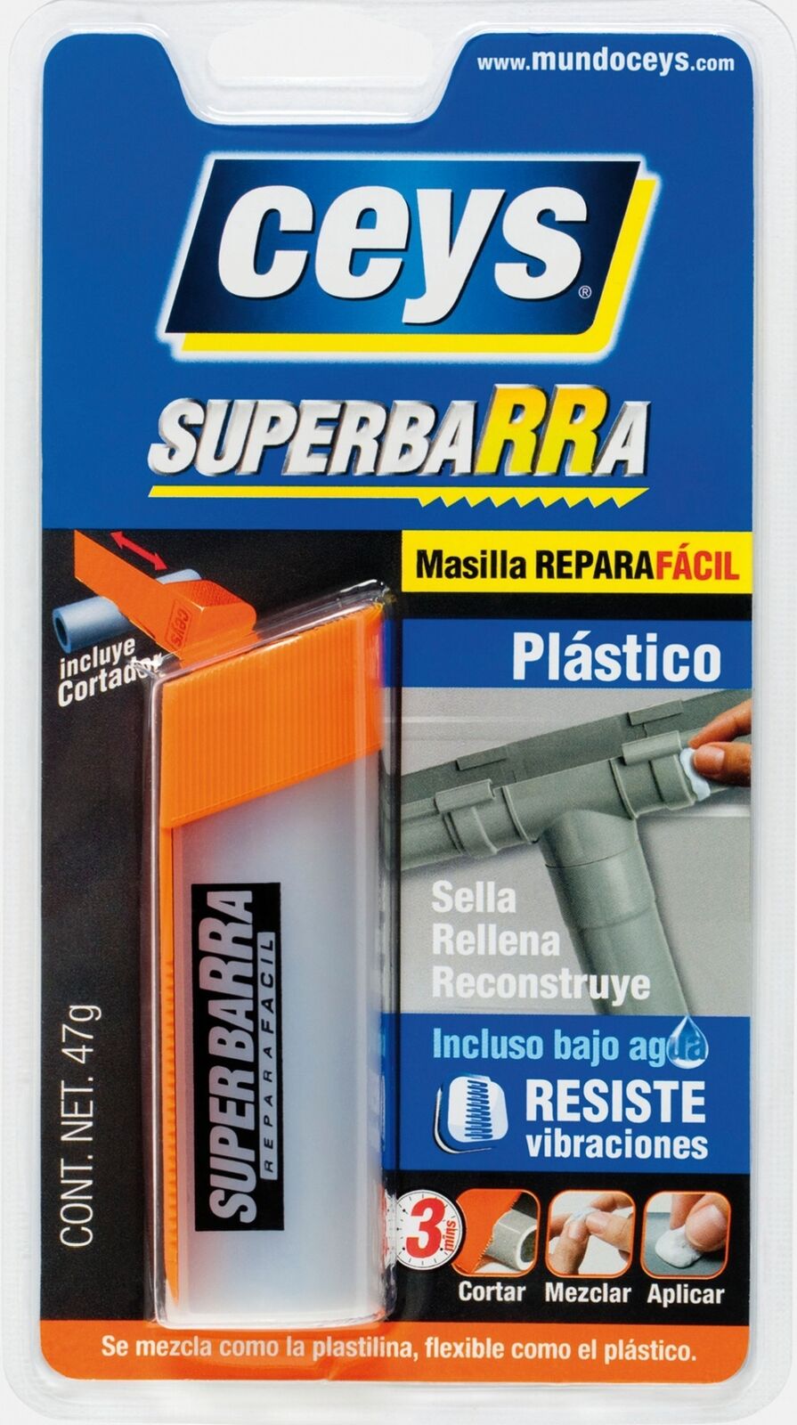 CEYS 505031 Superbarra Riparatrice Plastica,