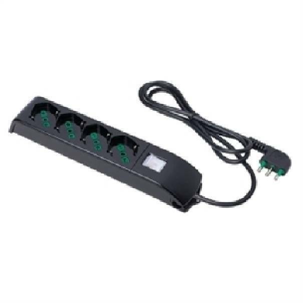 FANTON MULTIPRESA 4 PRESE BIPASSO/TEDESCHE 1,5M 3G1+INTERRUTTORE 410101