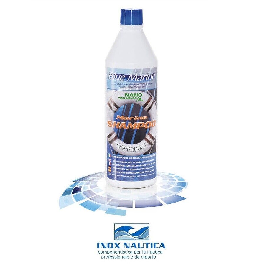 MARINE SHAMPOO BLUE MARINE DETERGENTE LAVAGGIO CONCENTRATO IMBARCAZIONE - 1 LT