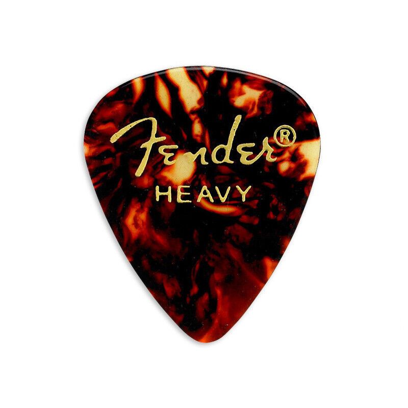 12 Plettri per Chitarra Fender Celluloide 351 Classic Shell Tartaruga Heavy