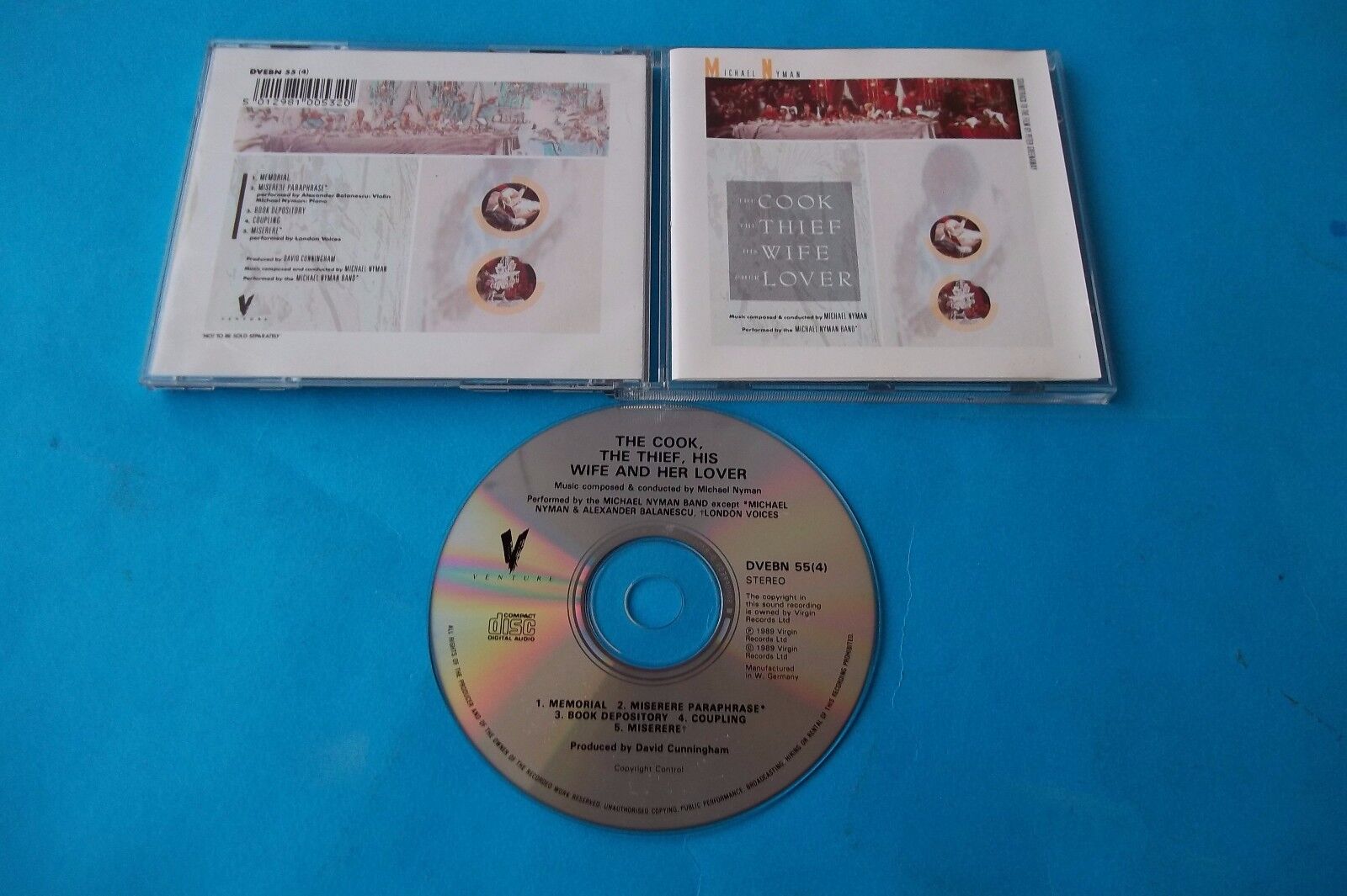 MICHAEL NYMAN " THE COOK, THE THIEF, HIS WIFE AND HER LOWER" CD 1989 NUOVO