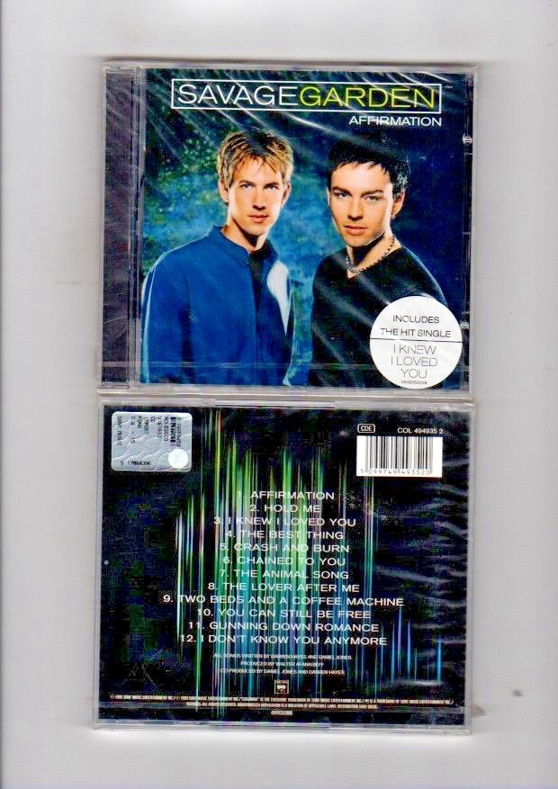 SAVAGE GARDEN - AFFIRMATION - CD NUOVO SIGILLATO
