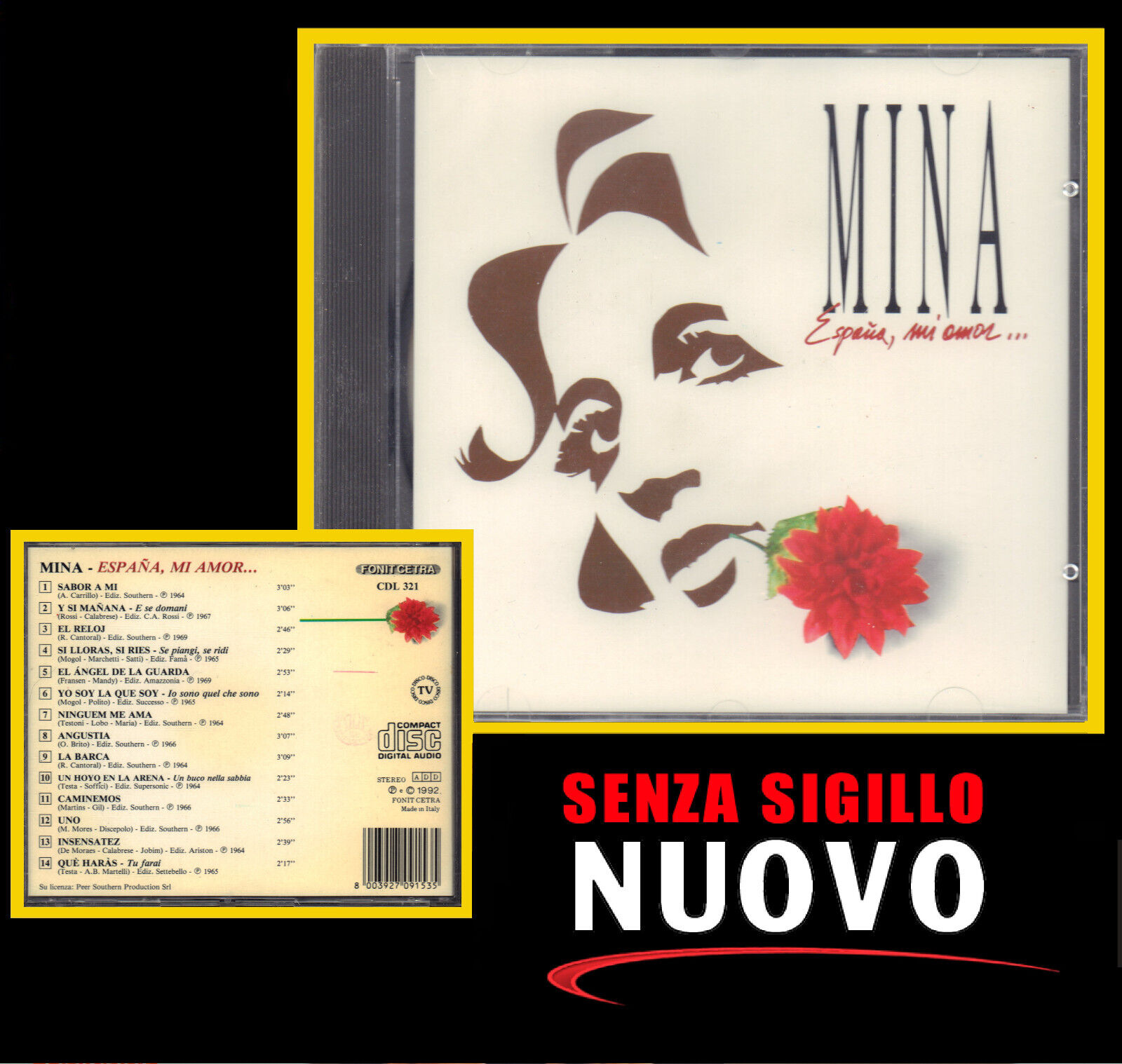MINA " ESPANA MI AMOR " CD NUOVO PRIMA STAMPA (CDL 321) FONIT CETRA RARO
