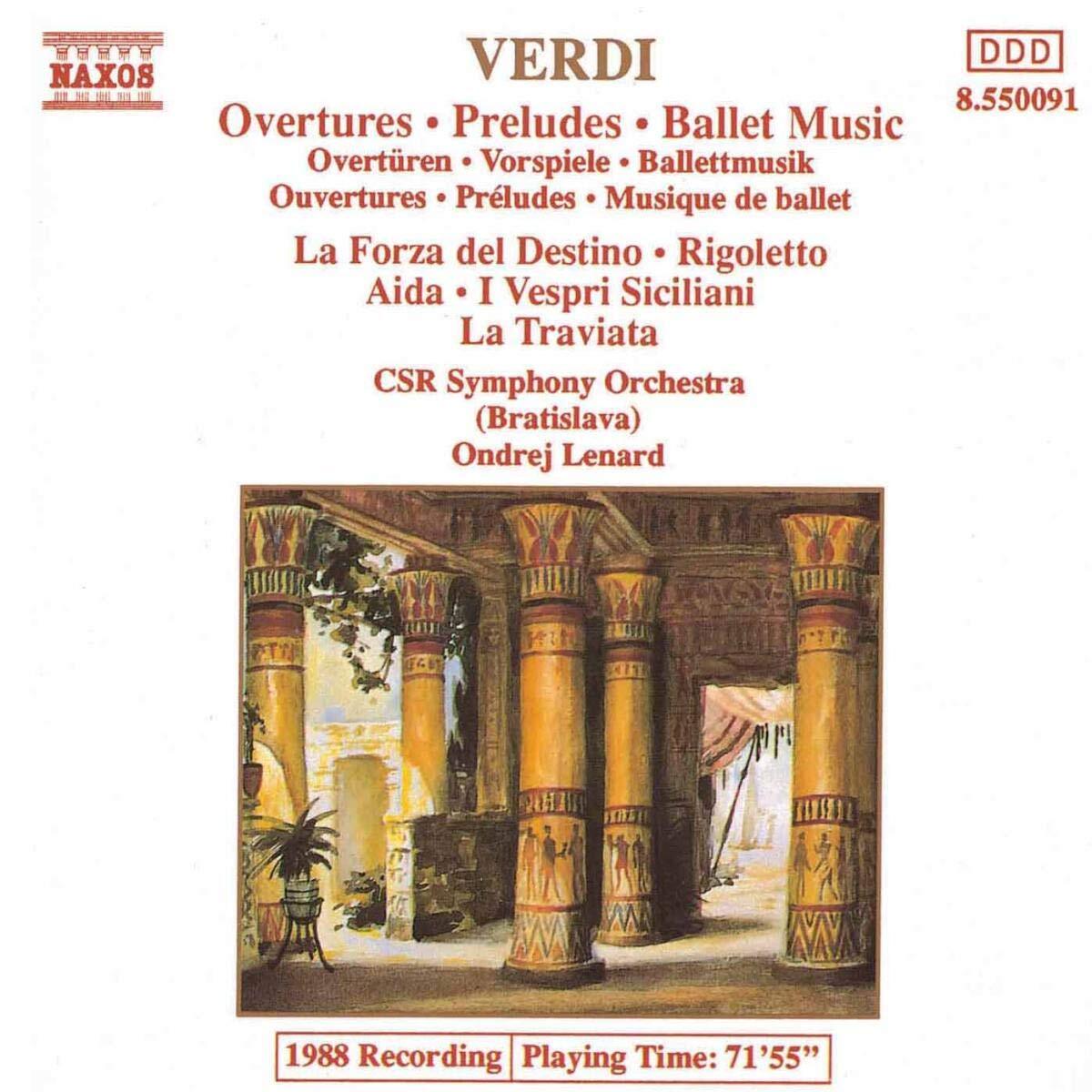 Verdi Overtures and Preludes (Lenard, Slovak Rso) (CD) Album