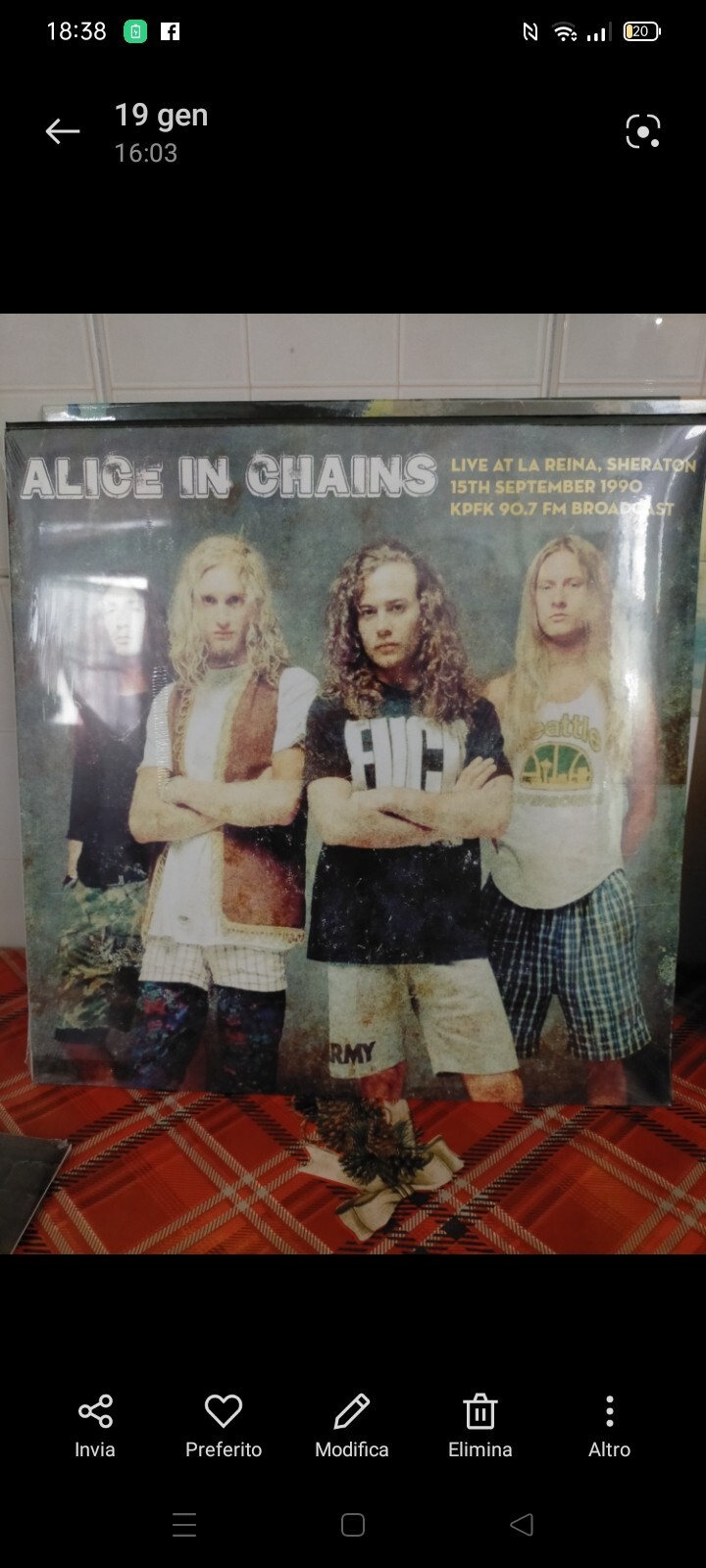 ALICE IN CHAINS Live At La Reina Sheraton 15/09/1990 LP Radio Broadcast NEW .cp