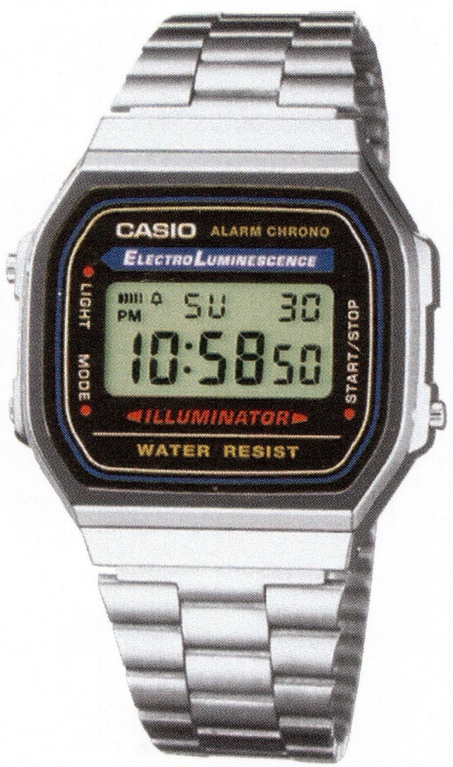 Casio A-168WA-1YES Collection  -  Orologio casual vintage trendy multi-funzione