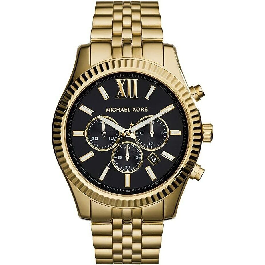 Michael Kors Mk 8286 Lexington da Uomo Oro PVD