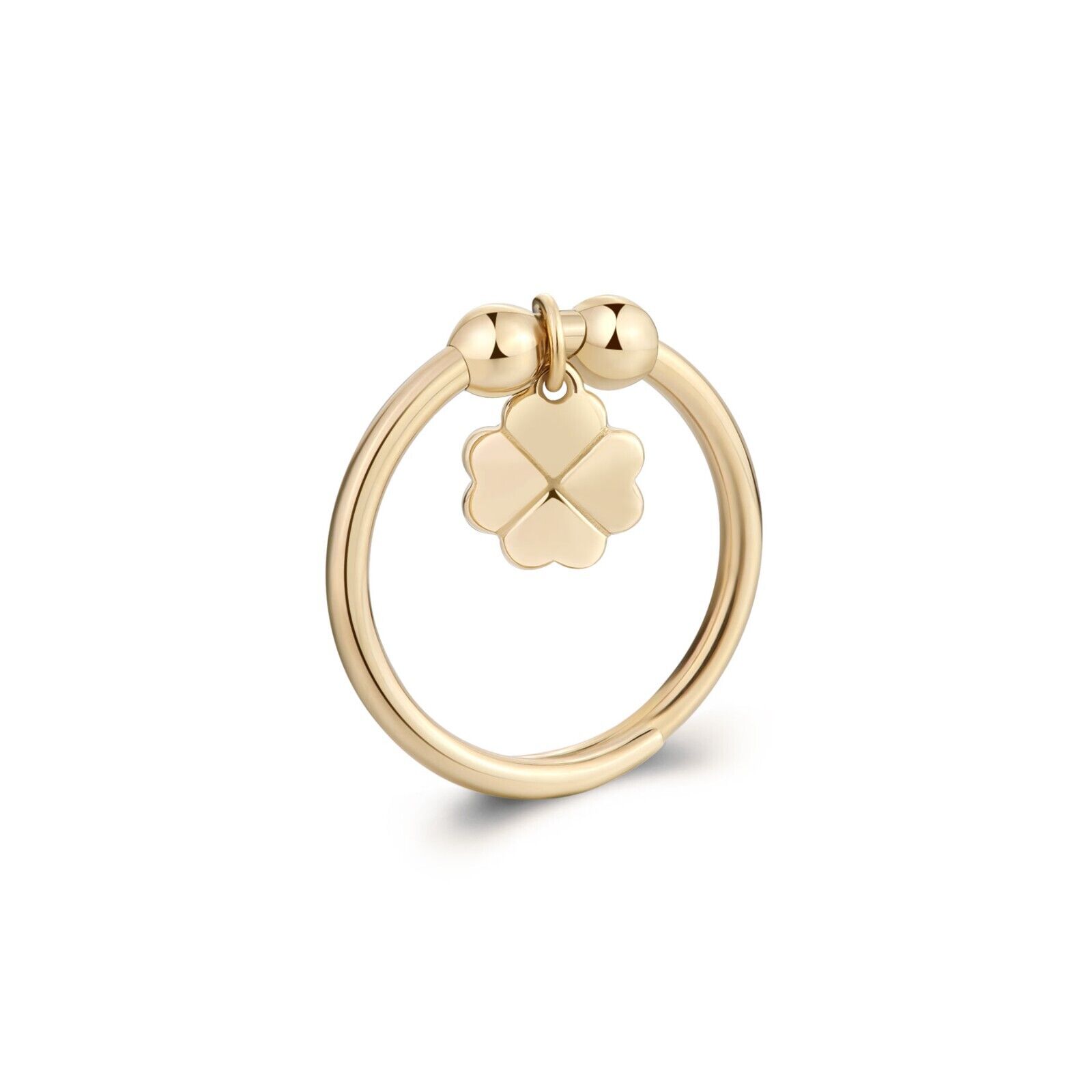 S'AGAPO FEELINGS ANELLO DONNA ACCIAIO CON QUADRIFOGLIO SFE38 (2774)  REGOLABILE