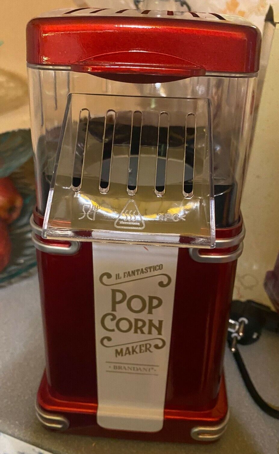 BRANDANI IL FANTASTICO POPCORN MAKER 900 W METALLIC red silver white 84950 HQ