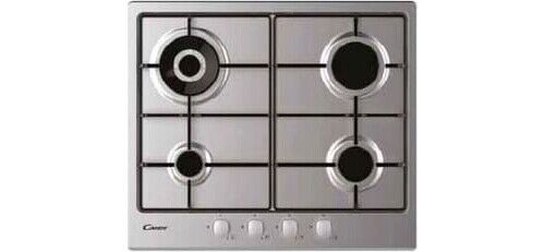 Candy Piano Cottura 4 Fuochi Gas Incasso 1 Doppia corona 60 cm Inox CHW6BR4WX