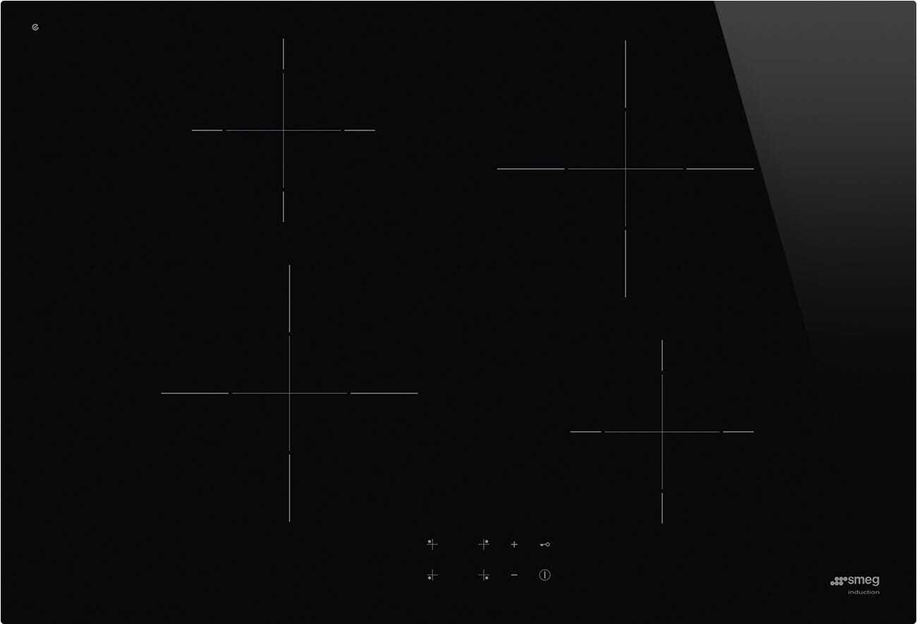 SI2741D Smeg Piano Cottura Induzione 4 Fuochi 75 cm Vetroceramica colore Nero