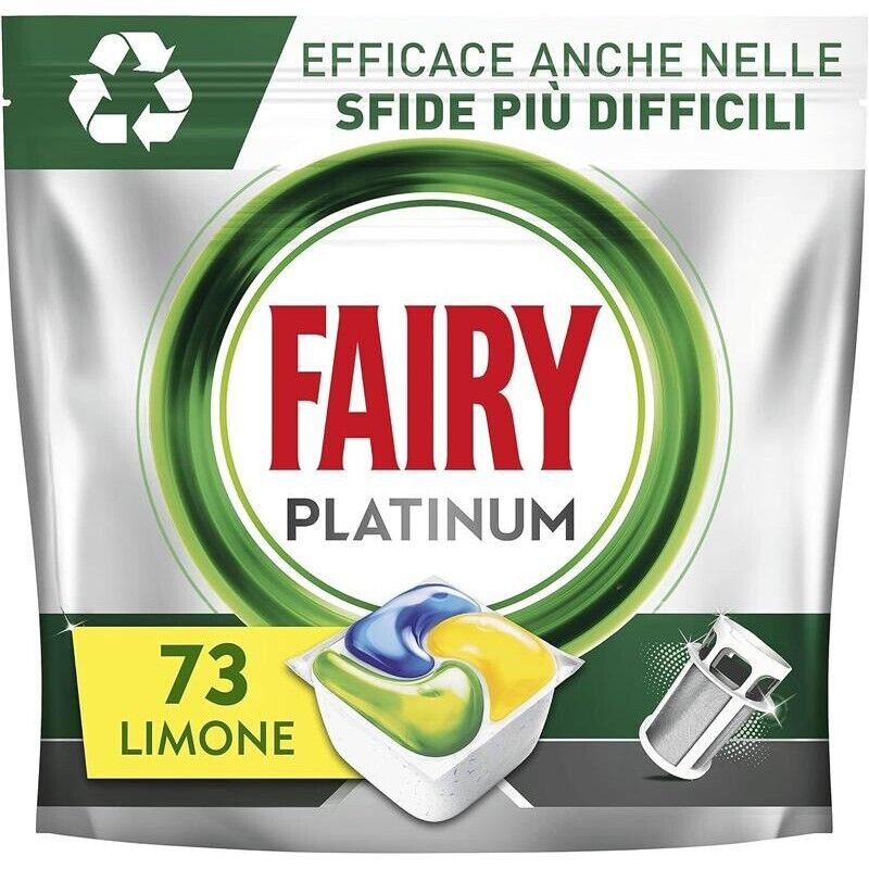 FAIRY TUTTO IN 1 CONFEZIONE DA 73 TABS PER LAVASTOVIGLIE YELLOW AL LIMONE