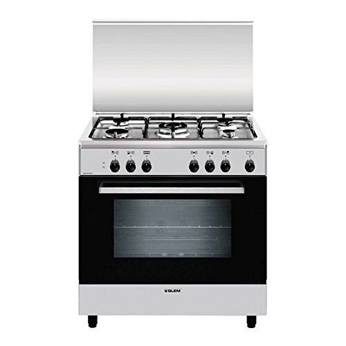 Glem Gas Cucina a Gas 5 Fuochi Forno Elettrico Grill 80x50 cm Inox - A855EI