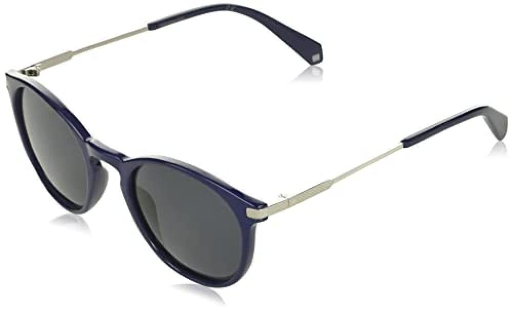 (TG. 50) Polaroid PLD 2062/S, Occhiali da sole, Uomo, Blu polarizzato, calibro 5