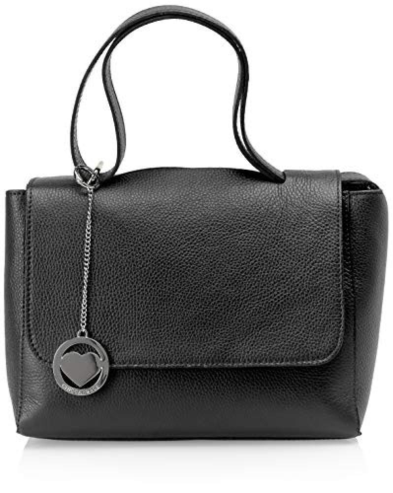 (TG. 14x22x30 cm (W x H x L)) Chicca Borse Cbc3319tar, Borsa a Mano Donna, Nero,