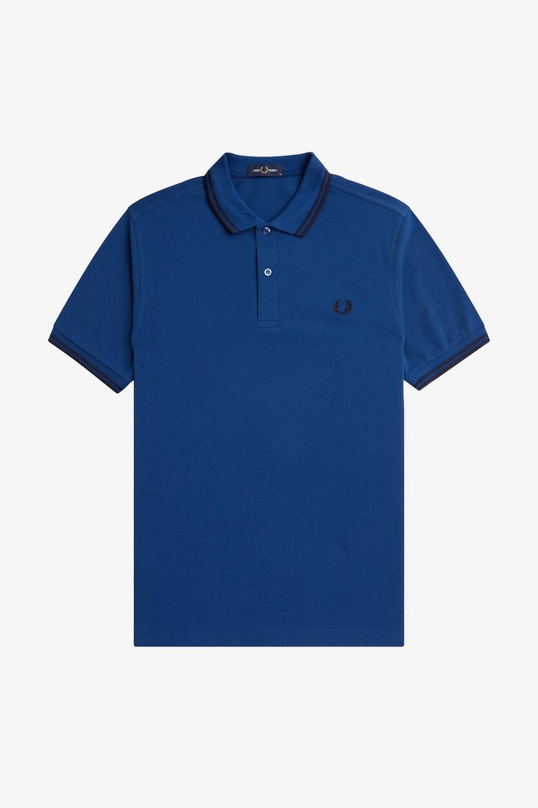 Fred Perry Polo Manica Corta Slim Fit Blu - Taglia S Abbigliamento Uomo Polo