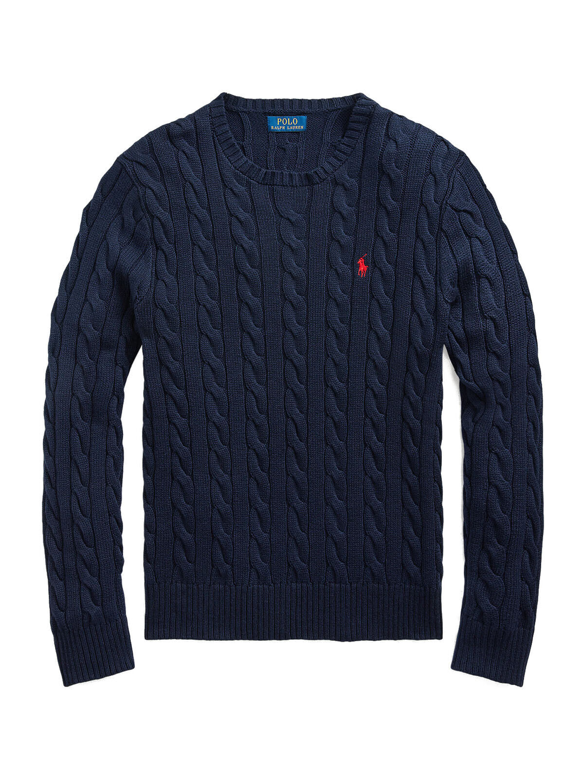 Maglioni Uomo Ralph Lauren - Maglia In Cotone A Trecce - Blu