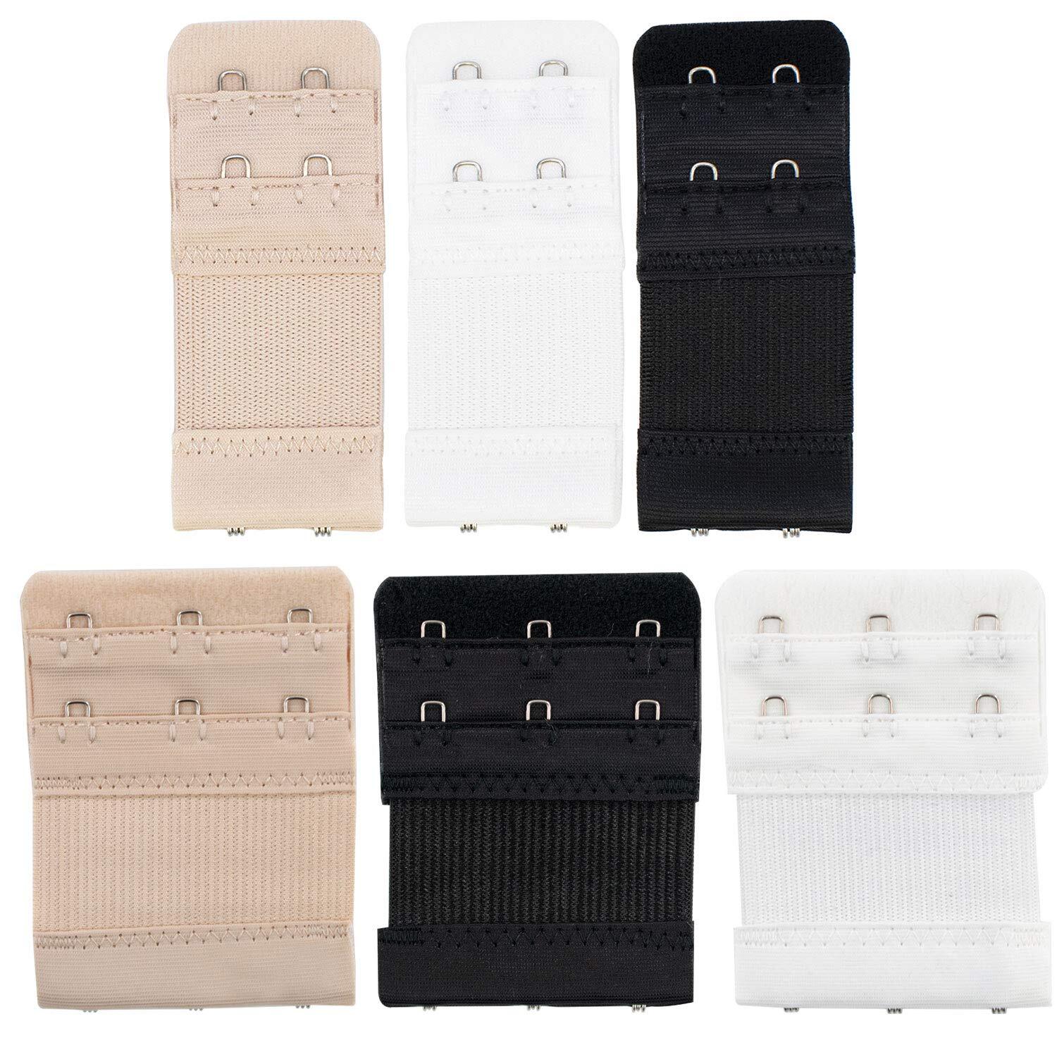 TRIXES 6PC Bra Extender Strap Set - 2 Hook e 3 Hook Extensions - Maternity Br...