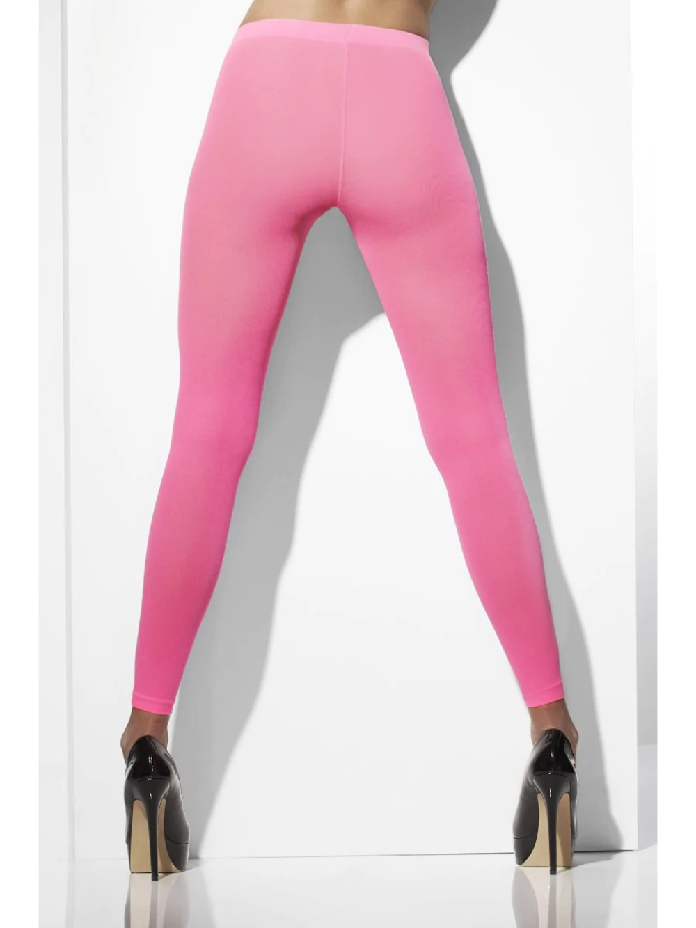 Rosa Opaco Pantacollant 80s Accessorio Vestito Neon