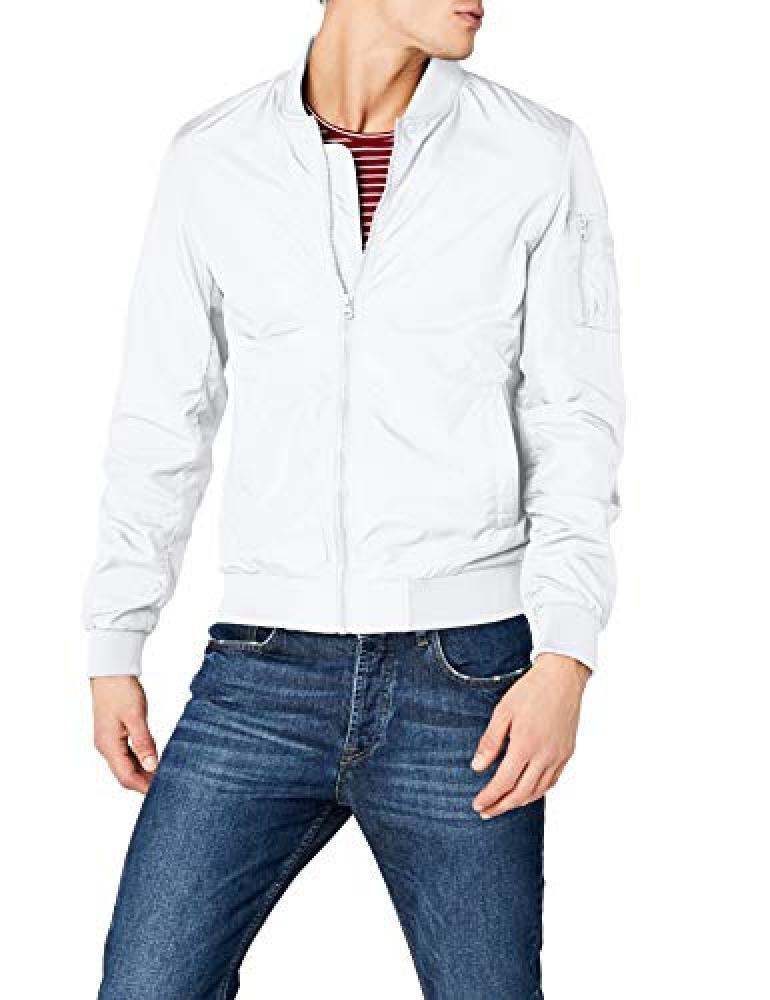 (TG. S) Urban Classics Light Bomber Jacket Giacca, Bianco (White), Small Uomo -
