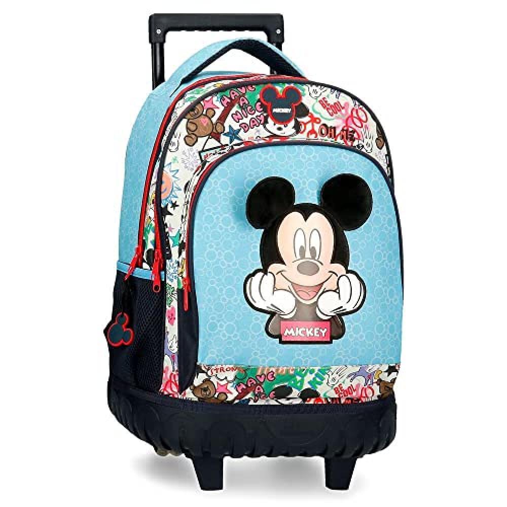 (TG. Mochila Compact 2 Ruedas) Disney Mickey Be Cool Zaino Compatto 2 Ruote Blu