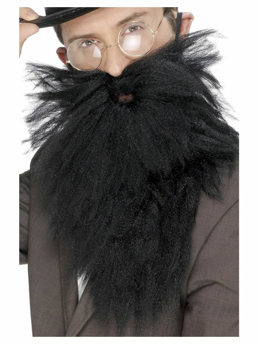 Da Uomo Lungo Costume Barba Nero Uomo Bierd Da Smiffys