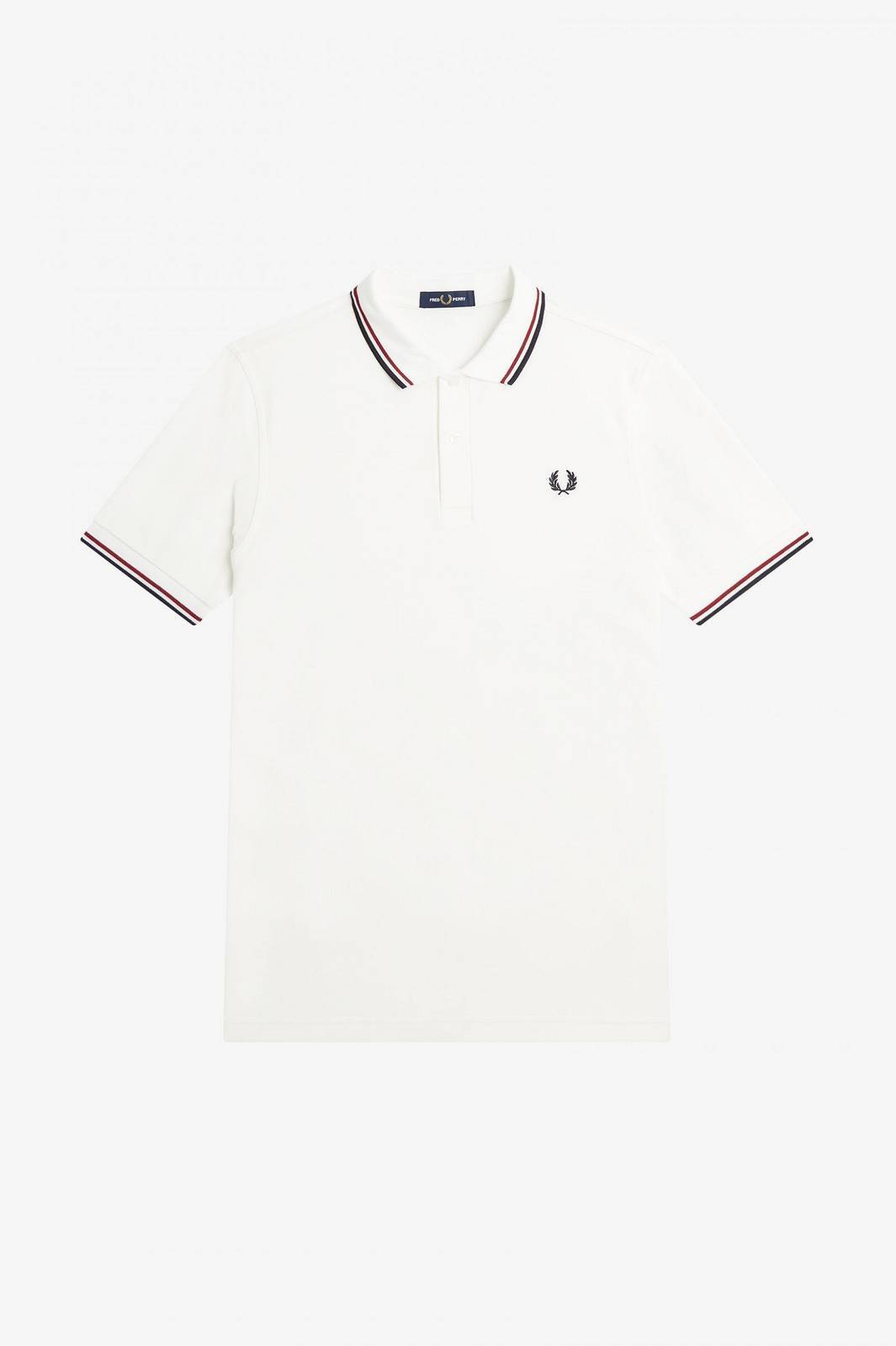 Fred Perry Polo Manica Corta Slim Fit Bianco - Taglia L Abbigliamento Uomo Polo