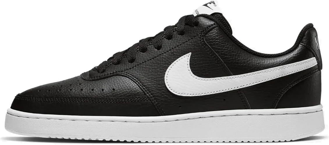 Nike Men's Court Vision Low Better Basketball Shoe Nero Bianco 44.5 EU