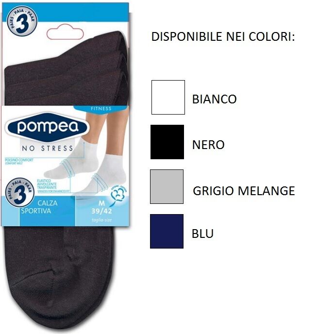 6 PAIA MINICALZE SPORTIVE UNISEX POMPEA IN COTONE ART BIKES UNISEX COL. E MIS. A