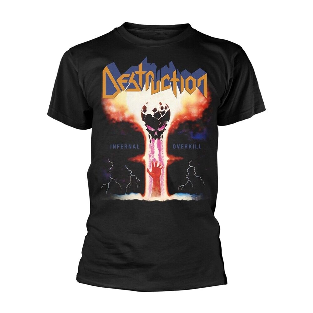 DESTRUCTION - INFERNAL OVERKILL BLACK T-Shirt, Front & Back Print Small