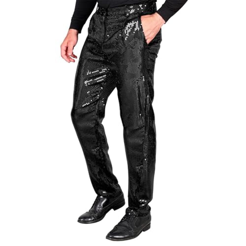 (TG. M) WIDMANN MILANO PARTY FASHION - Pantaloni da uomo in paillettes Party Fas