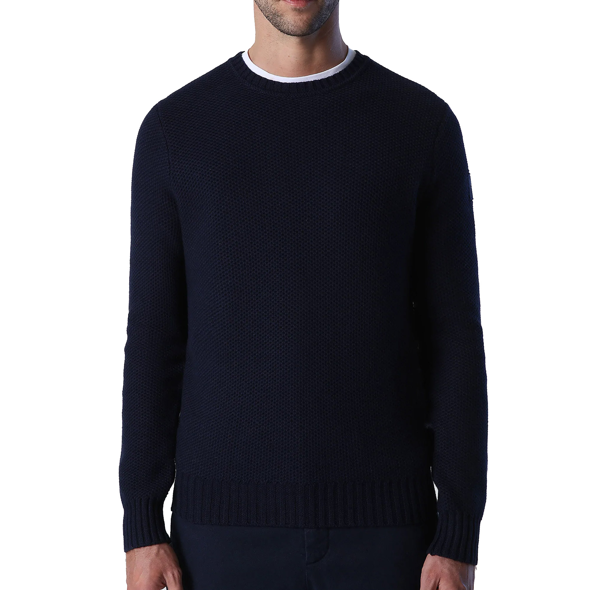North Sails Maglione da Uomo Girocollo Nido d'Ape Blu Taglia XXL Codice 69951...
