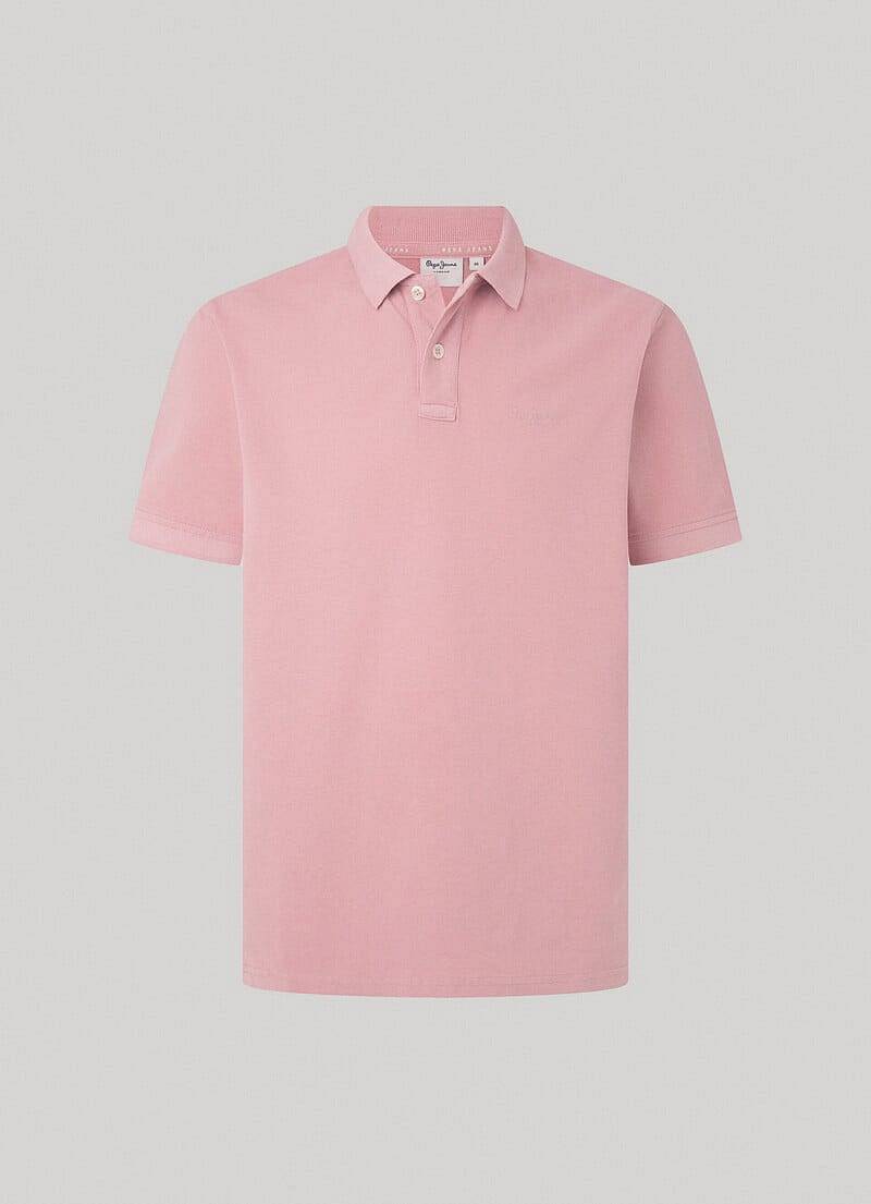 Pepe Jeans New Oliver - Polo Manica Corta Piquet Rosa - Taglia S Abbigliamento