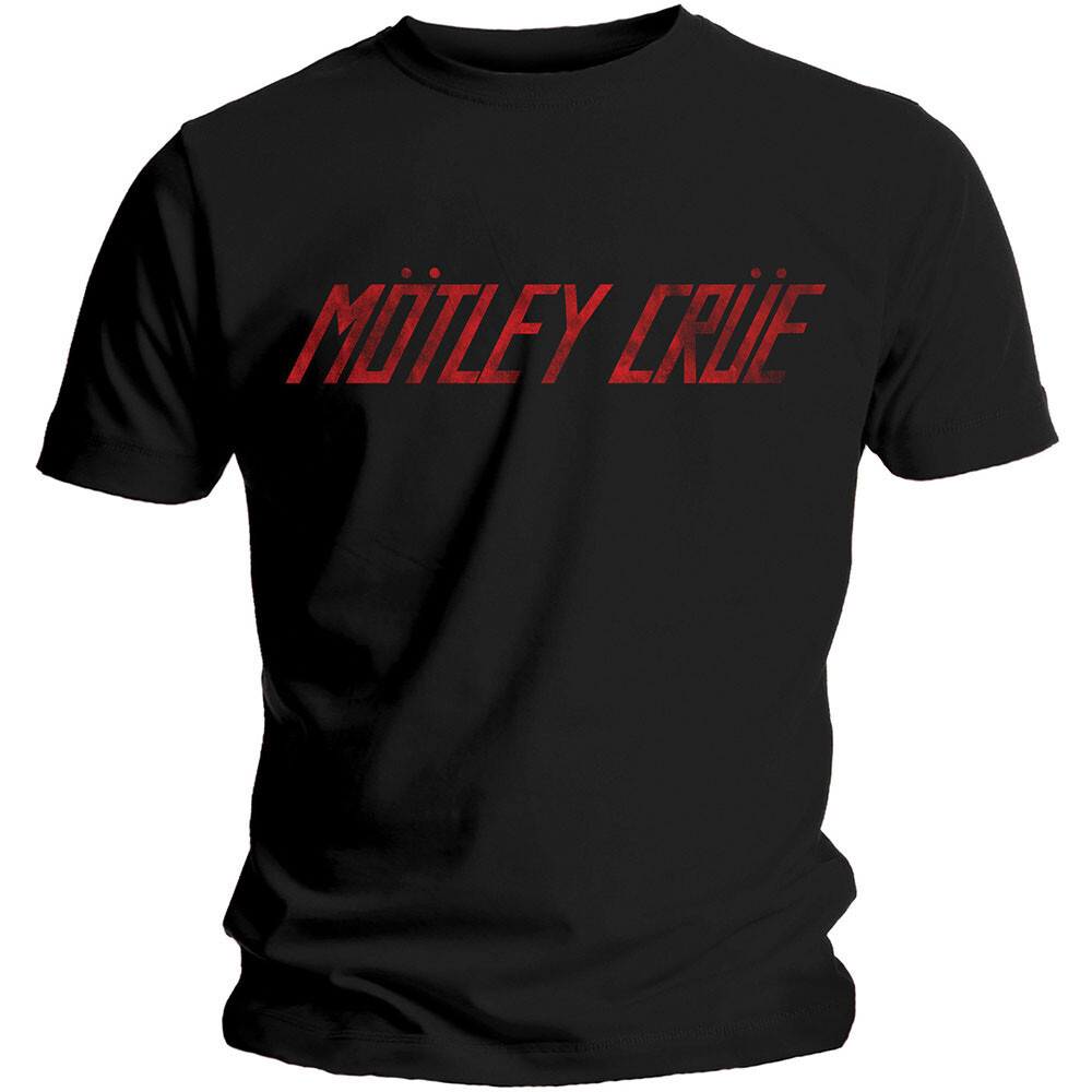 Abbigliamento Motley Crue: Distressed Logo Black (T-Shirt Unisex Tg. L)
