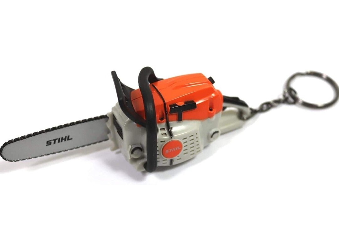 STIHL PORTACHIAVI MOTOSEGA CON SUONO RUMORE MOTORE A BATTERIA GADGET ORIGINALE