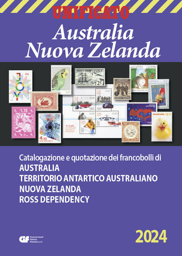 UNIFICATO CATALOGO FRANCOBOLLI AUSTRALIA E NUOVA ZELANDA 2024 NUOVO