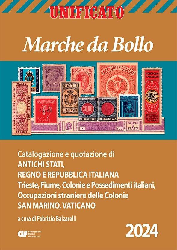 CATALOGO FRANCOBOLLI UNIFICATO MARCHE DA BOLLO 2024 nuovo