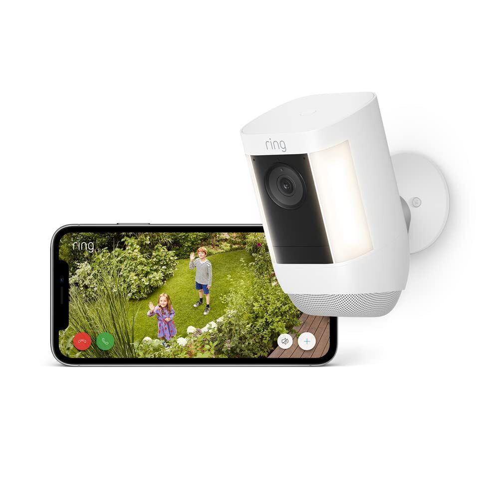 Ring videocamera Pro con faretti a batteria (Spotlight Cam Pro) | (P3i)