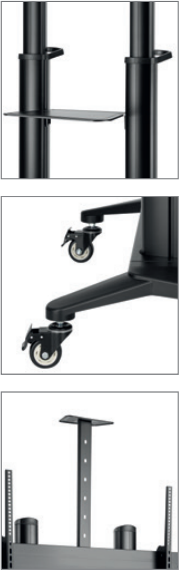 HAGOR BrackIT Stand HD XXL - Wagen - für Flachbildschirm / AV-Ausrüstung - Schwa