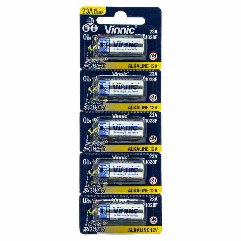 5 X Vinnic L1028F 23A Batterie Alcaline 12V A23 MN21