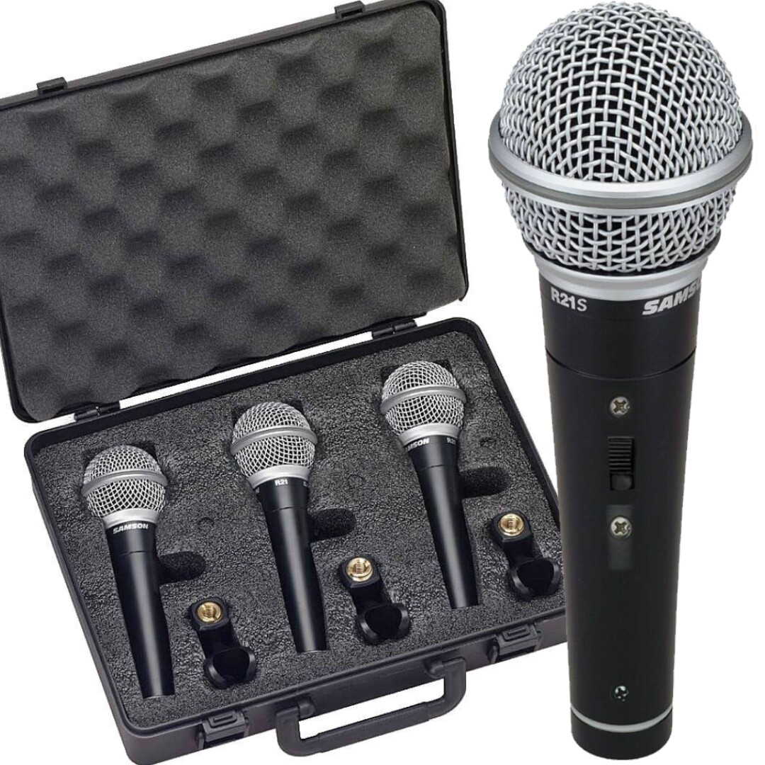Samson R21S3 - 3 Microfoni Dinamici Cardioidi Set 3 Microfoni Dinamici Cardioidi