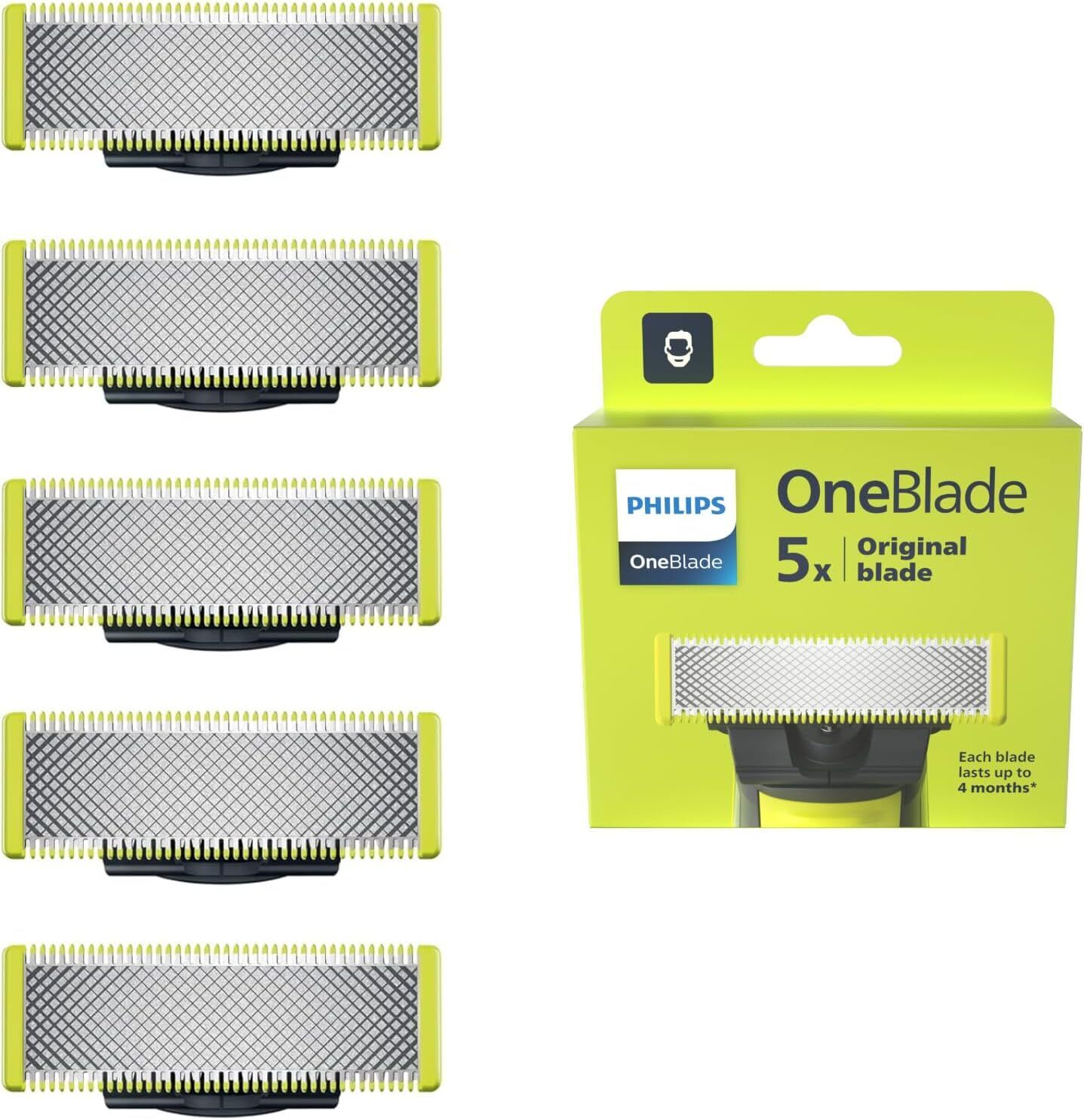 Philips OneBlade lame di ricambio originali per OneBlade, in acciaio...